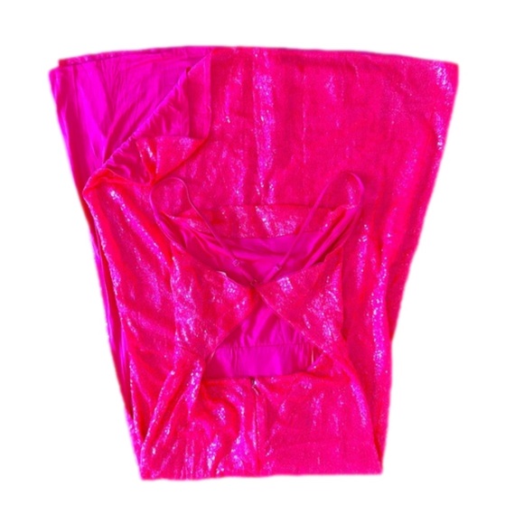 NWT Hot Pink Aqua Women's Sequined Long Evening Formal Prom Dress - Picture 7 of 7